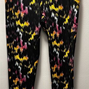 DKNY Sport Women's multicolor printed high-waist 7/8 training leggings